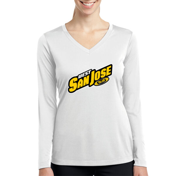 West San Jose NJB Ladies Long Sleeve PosiCharge Competitor V Neck Tee Thumbnail